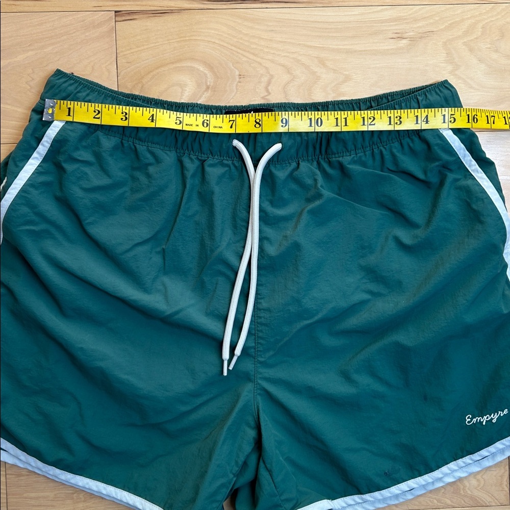 Empyre Green Cream Swim Shorts w/Zipper Pockets | Size XL - Picture 2 of 9